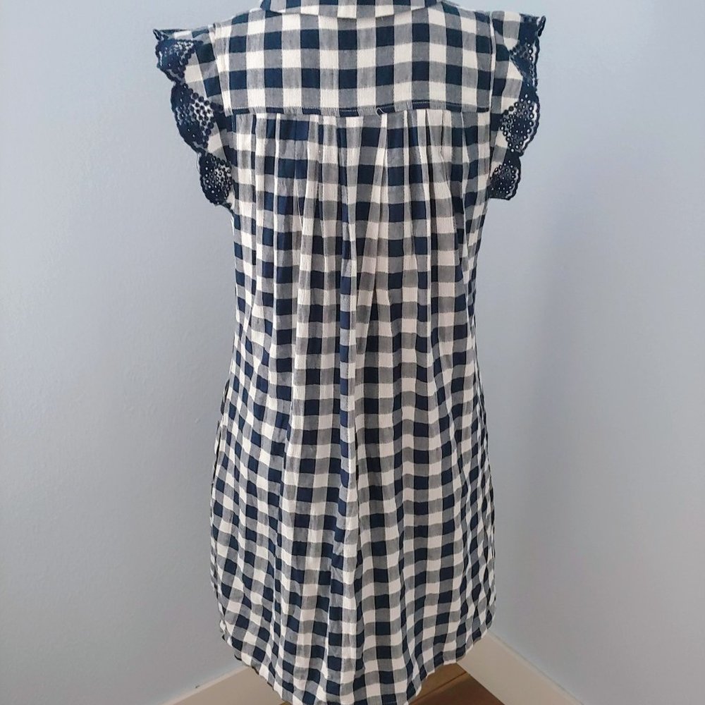 [SOLD] Dear Creatures Trinette Shift Dress Embroidered Gingham - Picture 5 of 14